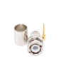 conector bnc macho de anillo plegable para rg 8/u, lmr 400, 9913, cnt 400, níquel/ oro/ teflón.