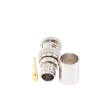 conector bnc macho de anillo plegable para rg 8/u, lmr 400, 9913, cnt 400, níquel/ oro/ teflón.