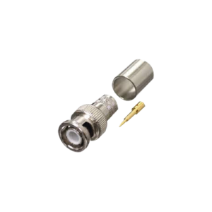 conector bnc macho de anillo plegable para rg 8/u, lmr 400, 9913, cnt 400, níquel/ oro/ teflón.