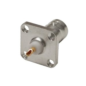 conector bnc hembra, montaje en panel de 4 perforaciones a 13 mm