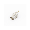conector bnc hembra de montaje frontal d plano, soldable, rondana de seguridad, níquel/ oro/ delrin.
