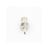 conector bnc hembra de montaje frontal d plano, soldable, rondana de seguridad, níquel/ oro/ delrin.