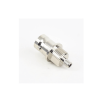conector bnc hembra a 50 ohm, montaje frontal en d plano, anillo plegable para cables rg 174/u y rg 316/u, niquel/ oro/ teflón.