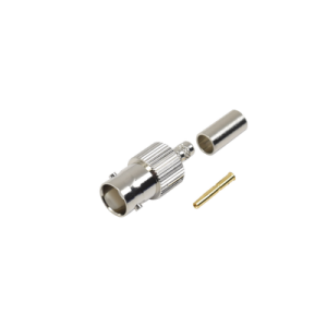 conector bnc hembra de anillo plegable para cable lp 195, lp 142, rg 58/u, rg 142/u.