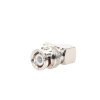 adaptador en Ángulo recto, de conector bnc macho a bnc hembra, 50 ohm (monitor), níquel/ plata/ teflón.