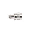 adaptador en línea para 50 ohm, conector bnc hembra uhf macho (pl 259), níquel/ plata/ delrin.
