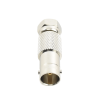 adaptador en línea para video, de conector bnc hembra a f macho, 75 ohm, níquel/ oro/ delrin.