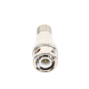 adaptador en linea para video, de conector bnc macho a f hembra, 50 ohm, níquel/oro/teflón.