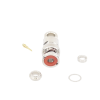 conector bnc macho de rosca para ensamblar en cable rg 59/u, níquel/ oro/ teflón.