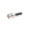 conector bnc macho de ensamble roscable (hex.) en sentido de las manecillas de reloj para cable coaxial rg 59/u, níquel/ oro/ delrin.