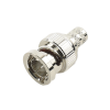 conector bnc macho de anillo plegable para cable rg 6, níquel/ oro/ teflón.