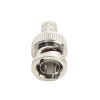 conector bnc macho de anillo plegable para cable rg 6, níquel/ oro/ teflón.