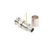 conector bnc macho de 75 ohm, anillo plegable, para cable 8238, rg 11/u, níquel/ oro/ teflón.