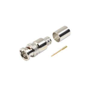 conector bnc macho de 75 ohm, anillo plegable, para cable 8238, rg 11/u, níquel/ oro/ teflón.