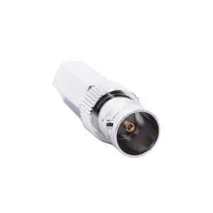 conector bnc hembra en 75 ohm, tipo roscable para cable coaxial rg 59/u, níquel/ plata/ delrin.