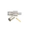 conector bnc hembra, 75 ohm, anillo plegable, para rg 59/u, níquel/ oro/ delrin.