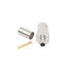 conector bnc hembra, 75 ohm, anillo plegable, para rg 59/u, níquel/ oro/ delrin.