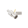 conector bnc hembra, 75 ohm, anillo plegable, para rg 59/u, níquel/ oro/ delrin.
