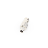 conector bnc hembra de 75 ohm, anillo plegable para cable rg 6/u, níquel/ oro/ teflón.
