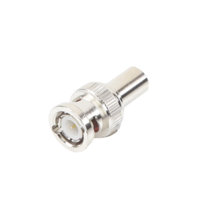 carga coaxial terminal de 75 ohm para cctv, 1/2 watt, en conector bnc macho, níquel/ oro/ delrin.