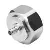 conector din 7 16 macho de pin cautivo, anillo plegable para cable rg 8/x, lmr 240, bronce blanco/ plata/ teflón.â€‹
