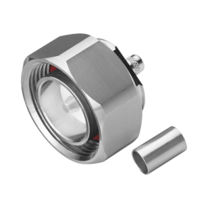 conector din 7 16 macho de pin cautivo, anillo plegable para cable rg 8/x, lmr 240, bronce blanco/ plata/ teflón.â€‹