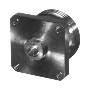 conector 7 16 din hembra para chasis y montaje en cable semi rígido de 1/4", plata/ plata/ teflón.