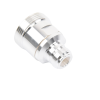adaptador en línea de conector din 7 16 hembra a n hembra, plata / plata / teflón.