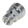 adaptador en línea de conector din 7 16 hembra a 4.3 10 hembra, bronce blanco/ plata/ teflón.