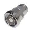 adaptador en línea de conector din 7 16 hembra a 4.3 10 hembra, bronce blanco/ plata/ teflón.