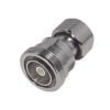 adaptador en línea de conector din 7 16 hembra a 4.3 10 macho, bronce blanco/ plata/ teflón.