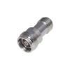 adaptador en línea de conector 4.3 10 hembra a n hembra, bronce blanco/ plata/ teflón.
