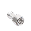 adaptador en línea de conector 4.3 10 macho a n hembra, bronce blanco/ plata/ teflón.