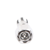 adaptador en línea de conector 4.3 10 macho a n hembra, bronce blanco/ plata/ teflón.