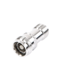 adaptador en línea de conector 4.3 10 macho a n hembra, bronce blanco/ plata/ teflón.
