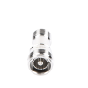adaptador en línea de conector 4.3 10 macho a n hembra, bronce blanco/ plata/ teflón.