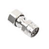 adaptador en línea de conector 4.3 10 macho a n macho, bronce blanco/ plata/ teflón.