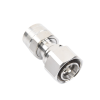 adaptador en línea de conector 4.3 10 macho a n macho, bronce blanco/ plata/ teflón.