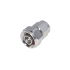 adaptador en línea de conector 4.3 10 macho a n macho, bronce blanco/ plata/ teflón.