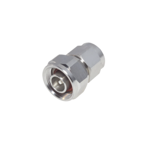 adaptador en línea de conector 4.3 10 macho a n macho, bronce blanco/ plata/ teflón.