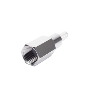 conector fme macho de anillo plegable para cable rg 58/u, niquel/ oro/ teflón.