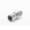 conector f macho, 75 ohm, plegable para cable rg 6/u sin pin, niquel/polietileno.