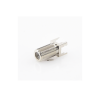 conector f hembra para pcb de montaje vertical, níquel/ estaño/ polietileno.