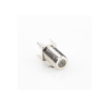 conector f hembra para pcb de montaje vertical, níquel/ estaño/ polietileno.