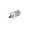 conector f hembra para pcb de montaje vertical, níquel/ estaño/ polietileno.