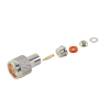 conector n macho de rosca para rg 58/u, rg 142/u, plata/ oro/ teflón.
