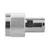 conector n macho de rosca para cable proflex, cable grupo p, plata/ oro/ teflón.