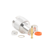 conector n macho de rosca para cables rg 8/x, lmr 240, belden 9258, plata / oro / teflón.