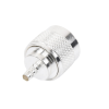 conector coaxial n macho de anillo plegable para cable rg 142/u, plata/ oro/ teflón.