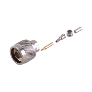 conector n macho de anillo plegable para cable rg 174/u, belden 8216.